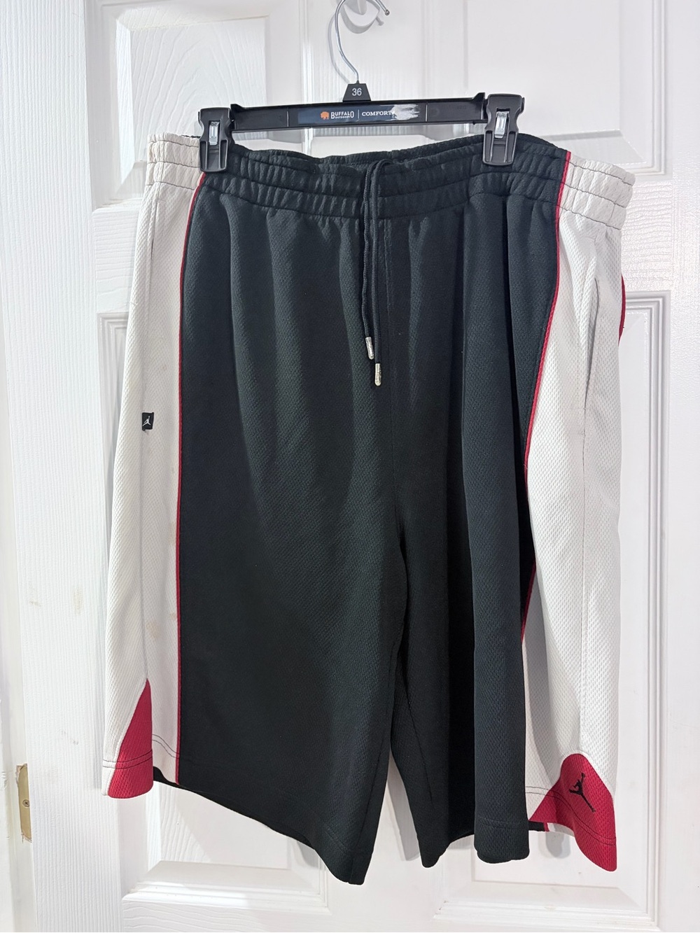 Vintage Jordan Jumpman Basketball Shorts Men’s 3XL Black White Red Y2K